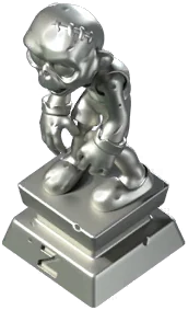 Silver Zombie Sculpture
