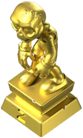 Golden Zombie Sculpture